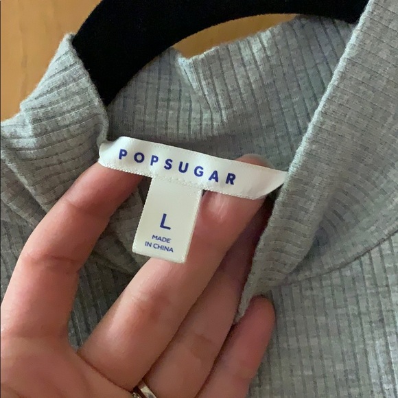 POPSUGAR Gray Turtleneck Shirt - Picture 2 of 2
